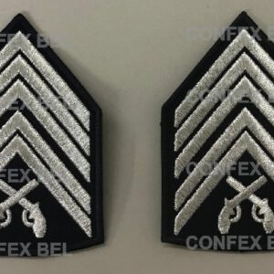 Par de Divisas Bordadas em Lurex - 1Sargento PM ou Bombeiro