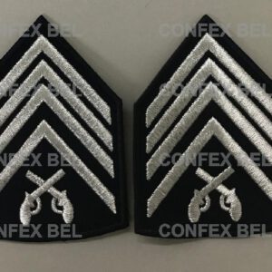 Par de Divisas Bordadas em Lures - 2Sargento PM ou Bombeiro