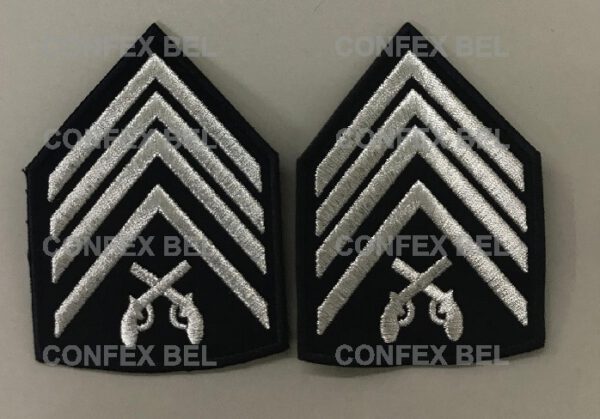 Par de Divisas Bordadas em Lures - 2Sargento PM ou Bombeiro
